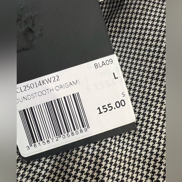 The Kooples Loose Fit Micro Houndstooth Shirt  Large NWT Collared Button front - Picture 7 of 11